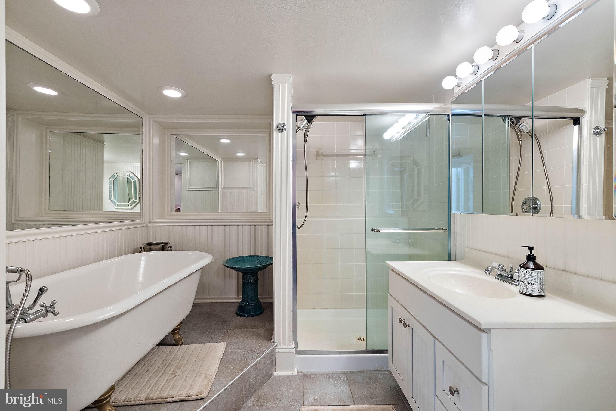 126 Ridge Road Chadds Ford, PA 19317 - Photo 42 of 64 a spacious bathroom with a bathtub shower sink mirror and toilet