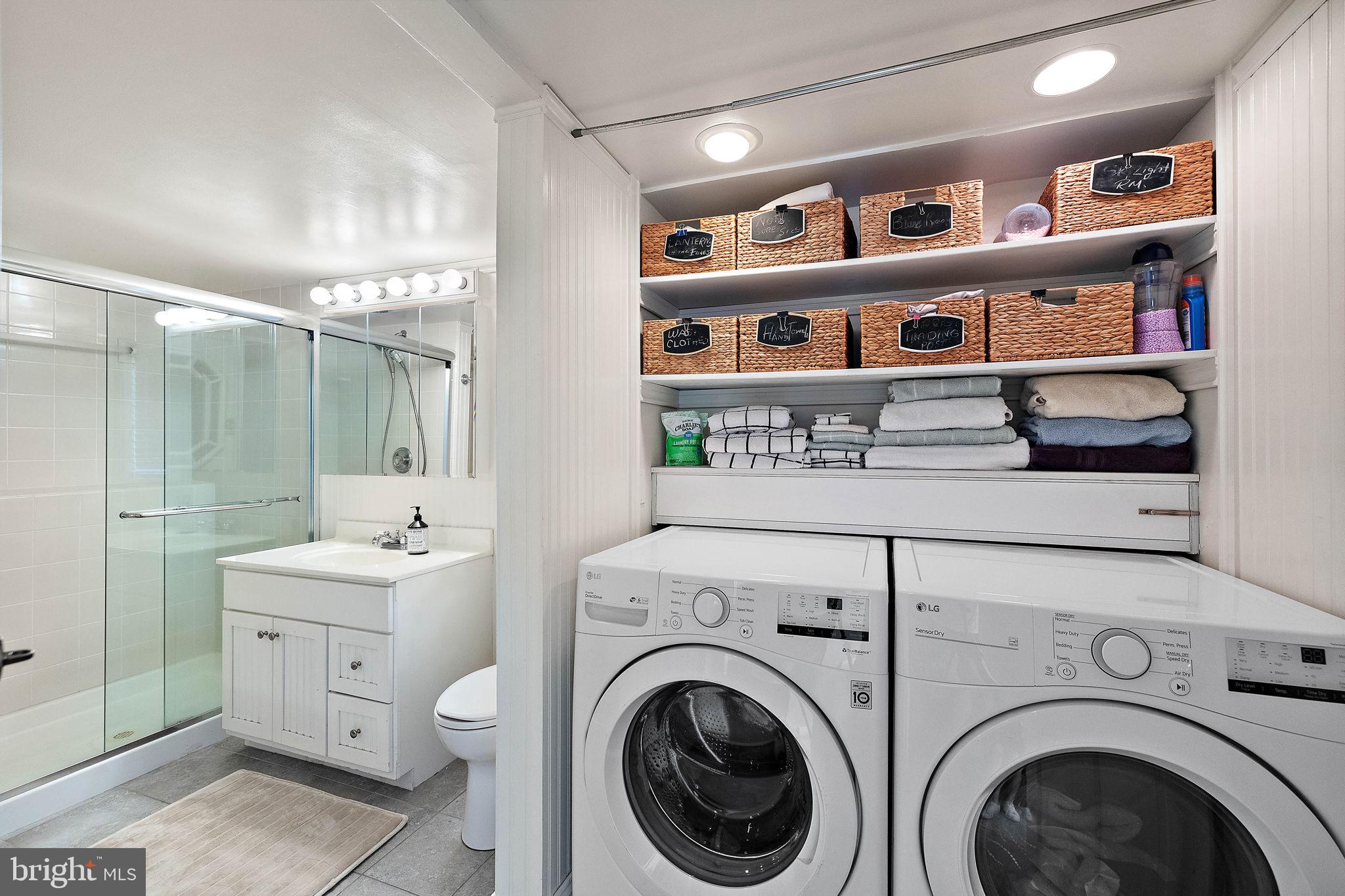 126 Ridge Road Chadds Ford, PA 19317 - Photo 43 of 64 a view of bathroom with washer and dryer