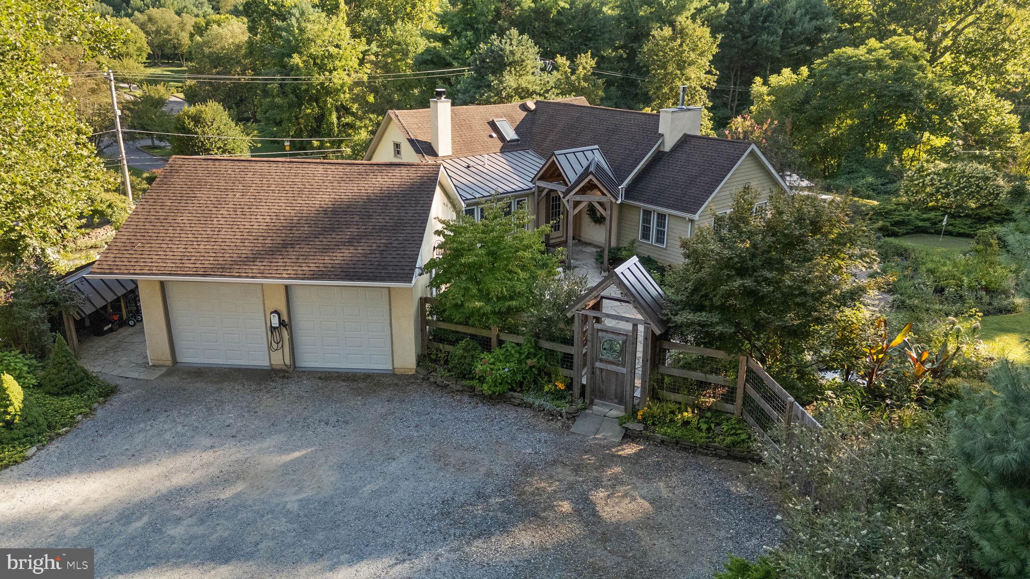 126 Ridge Road Chadds Ford, PA 19317 - Photo 59 of 64 an aerial view of house with yard and mountain view in back