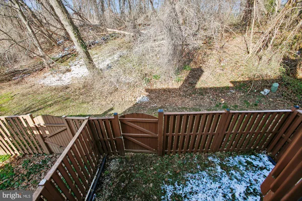 a view of stairs and garden