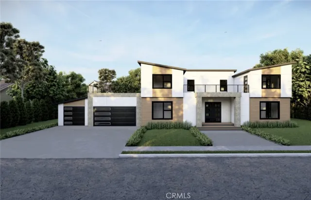 a view of house with outdoor space and parking