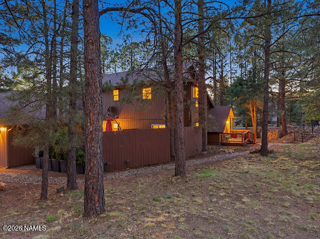 2063 North Rain Tree Road Flagstaff, AZ 86004 - Photo 40 of 40 Evening Side View