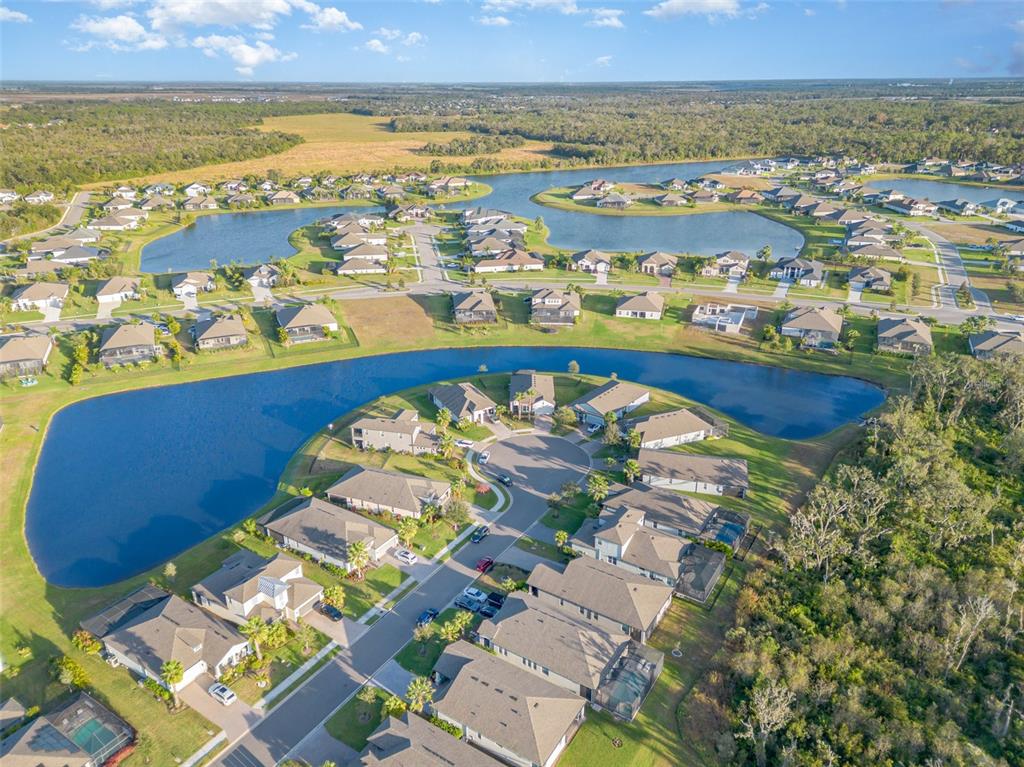 1904 146th Terrace East Parrish, FL 34219 - Photo 28 of 40 an aerial view of residential houses with outdoor space