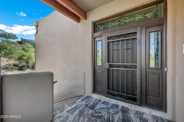 a view of front door