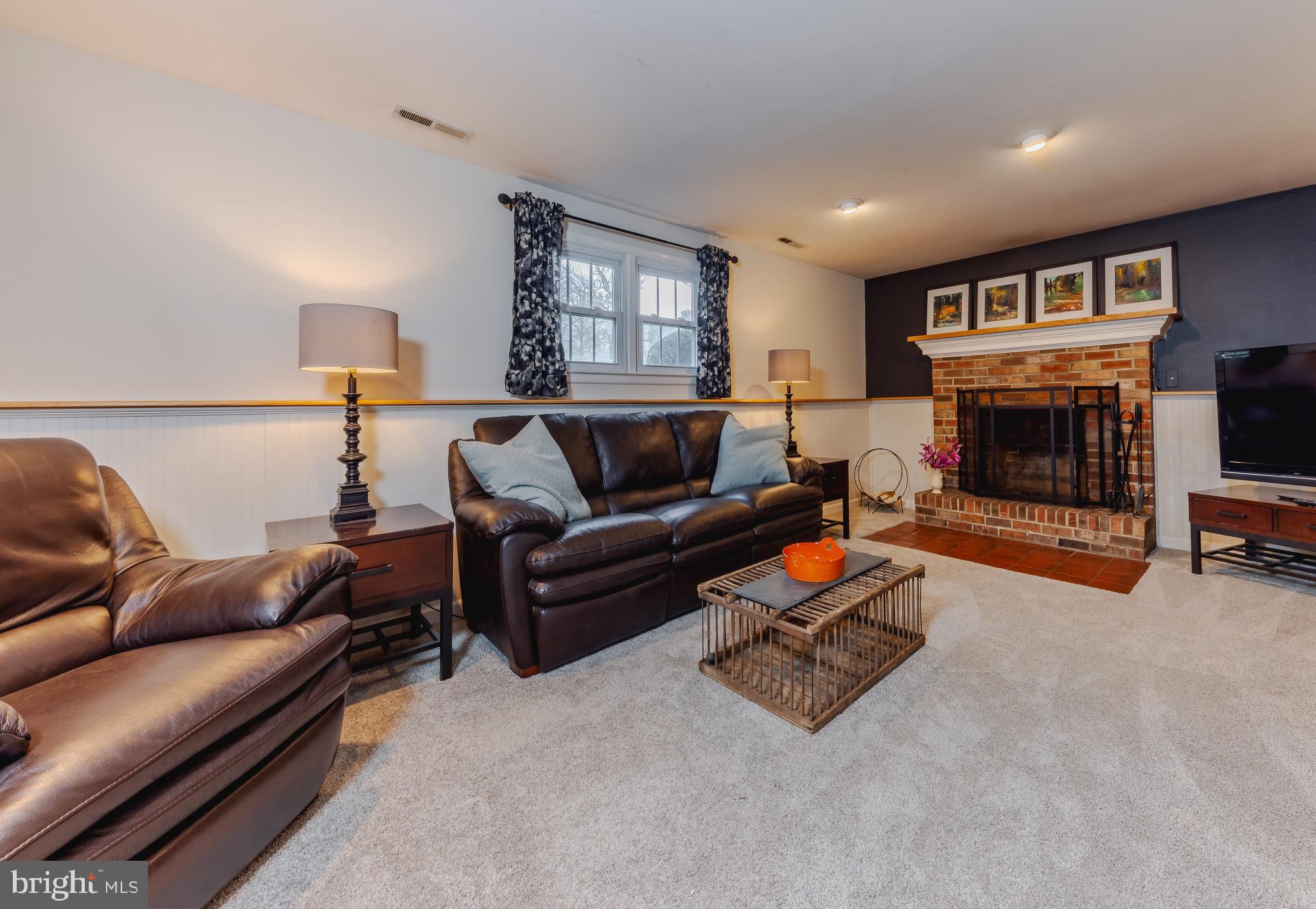 114 Gaunt Drive Mickleton, NJ 08056 - Photo 29 of 48 Lower Level Family Recreation Room w/ Fireplace