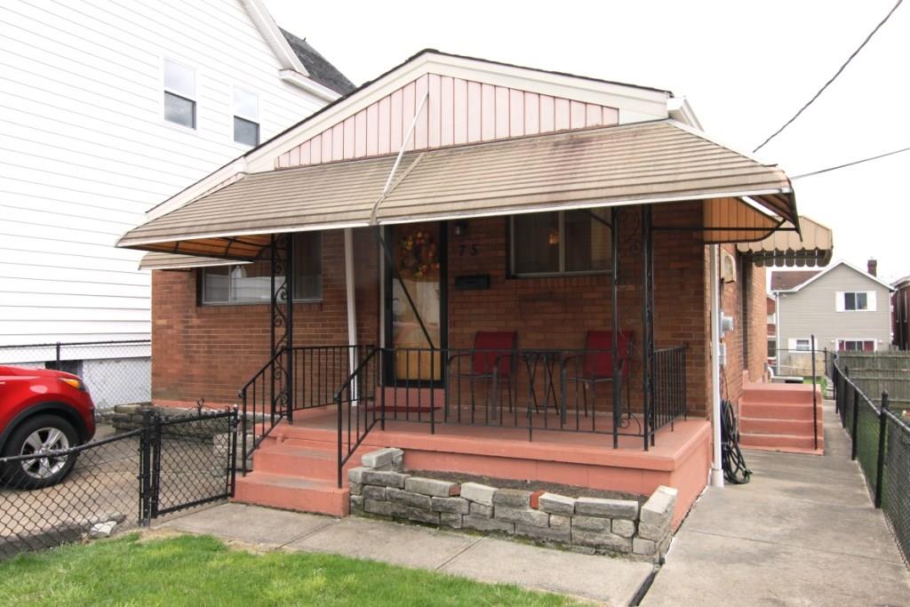 75 McKinnie Avenue McKees Rocks, PA 15136 - Photo 1 of 19 1) Exterior Front: Remarkable move in ready brick ranch with charm & character. Enjoy sitting on the covered front porch with a cool breeze. Low maintenance brick exterior in excellent condition.