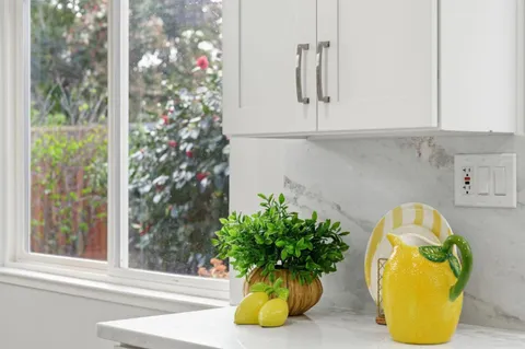 a bathroom with a tub