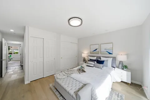 a bed room with a bed