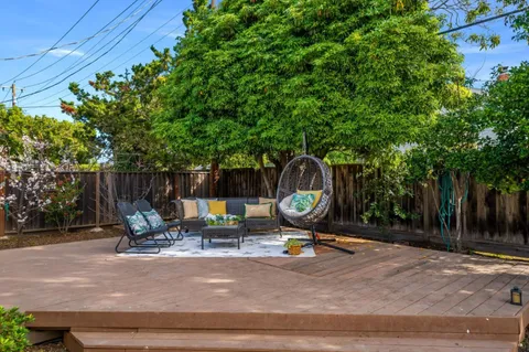 a view of a park with slide