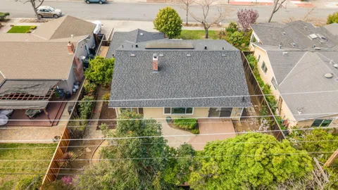 an aerial view of multiple house