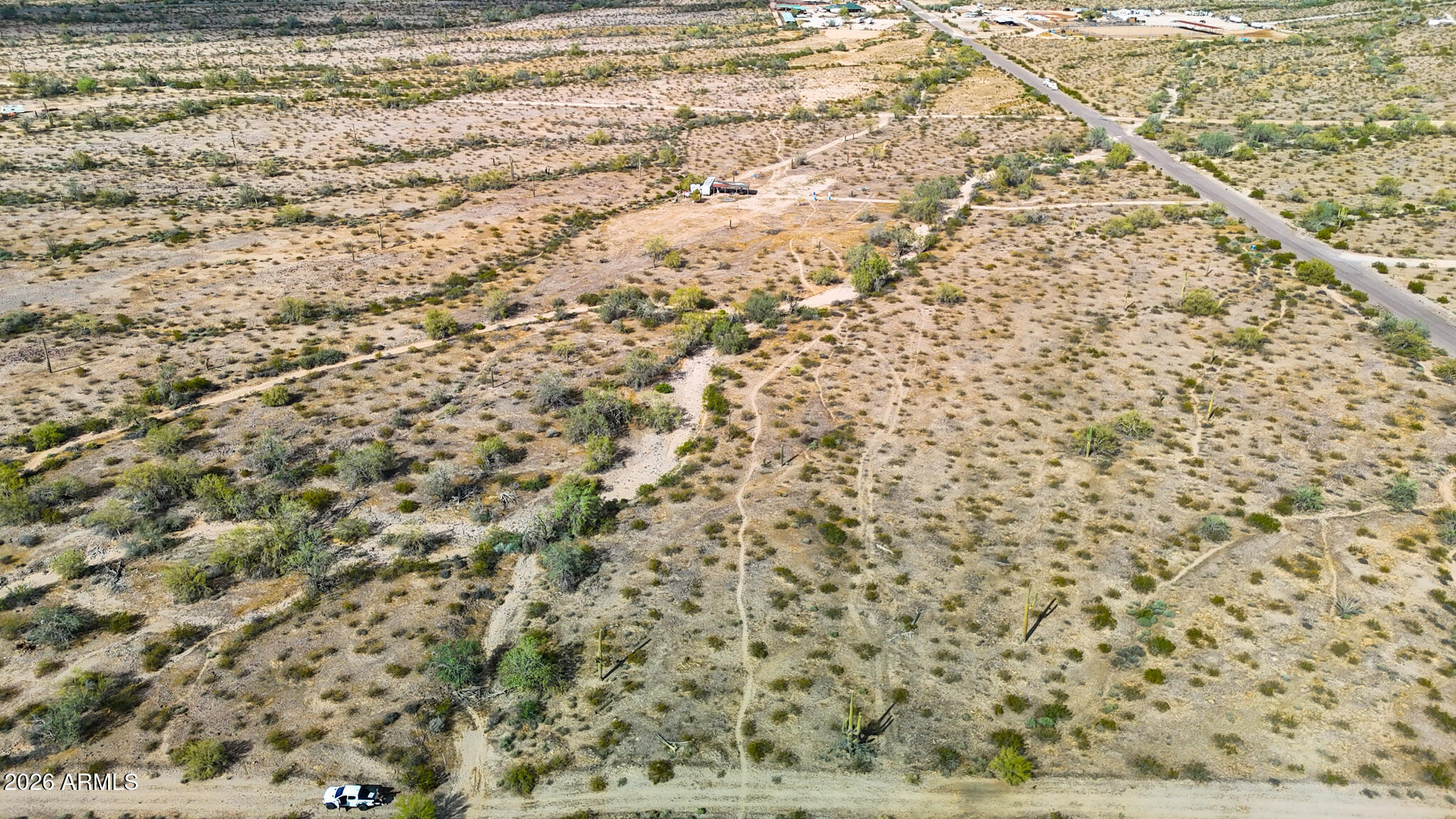 a view of a dry yard