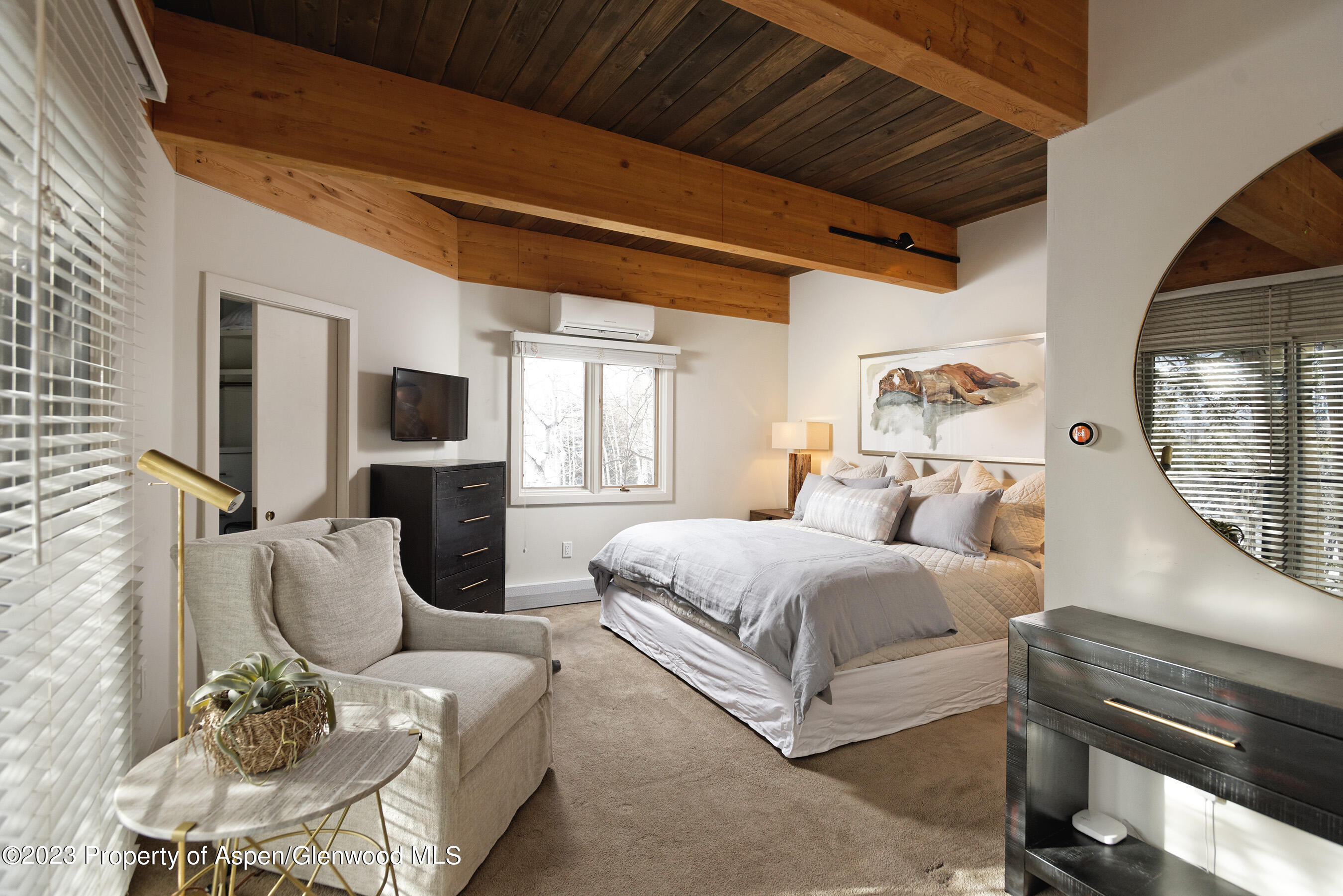 164 Eastwood Road Aspen, CO 81611 - Photo 29 of 42 a bedroom with furniture and a window