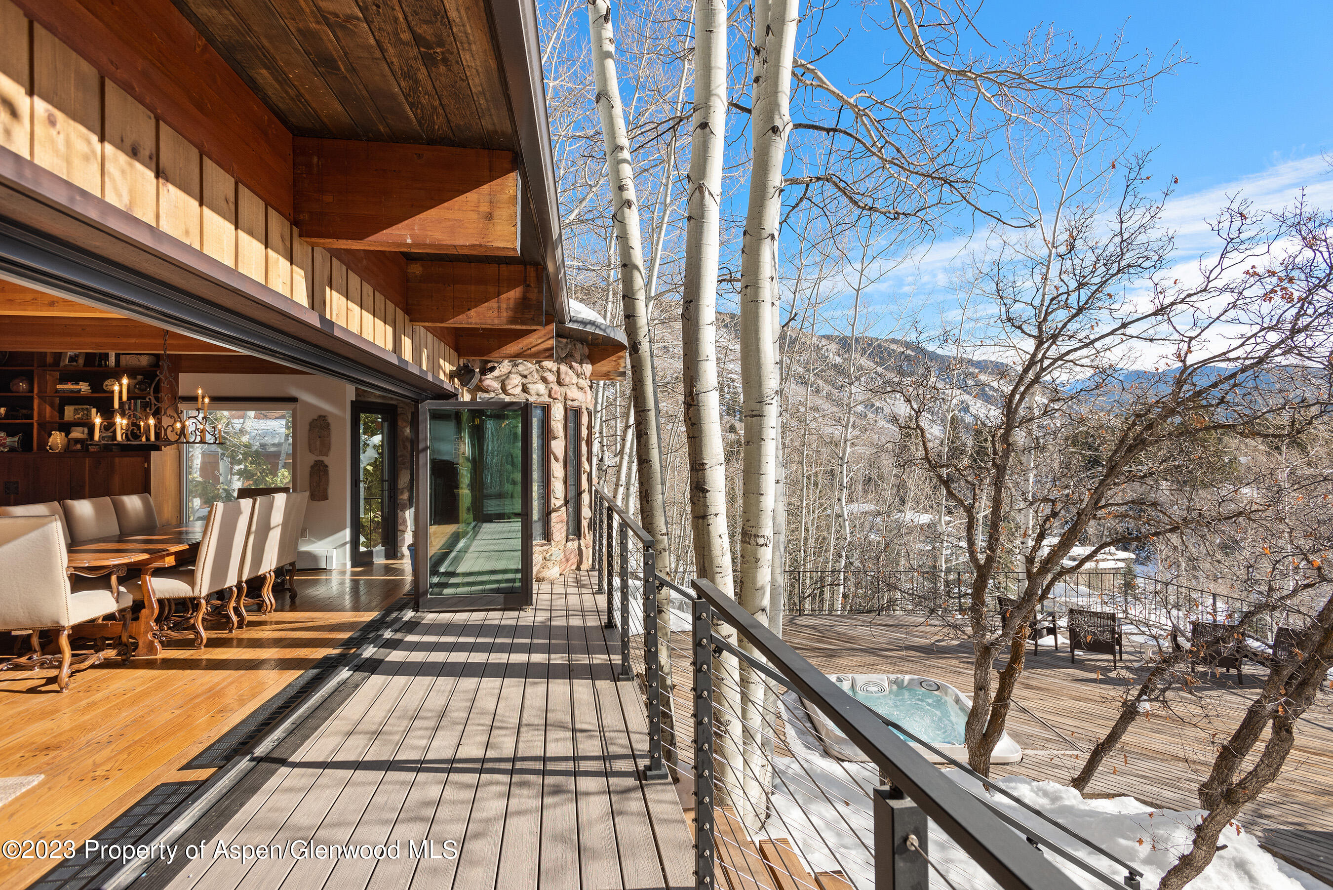 164 Eastwood Road Aspen, CO 81611 - Photo 32 of 42 a view of a balcony with chairs