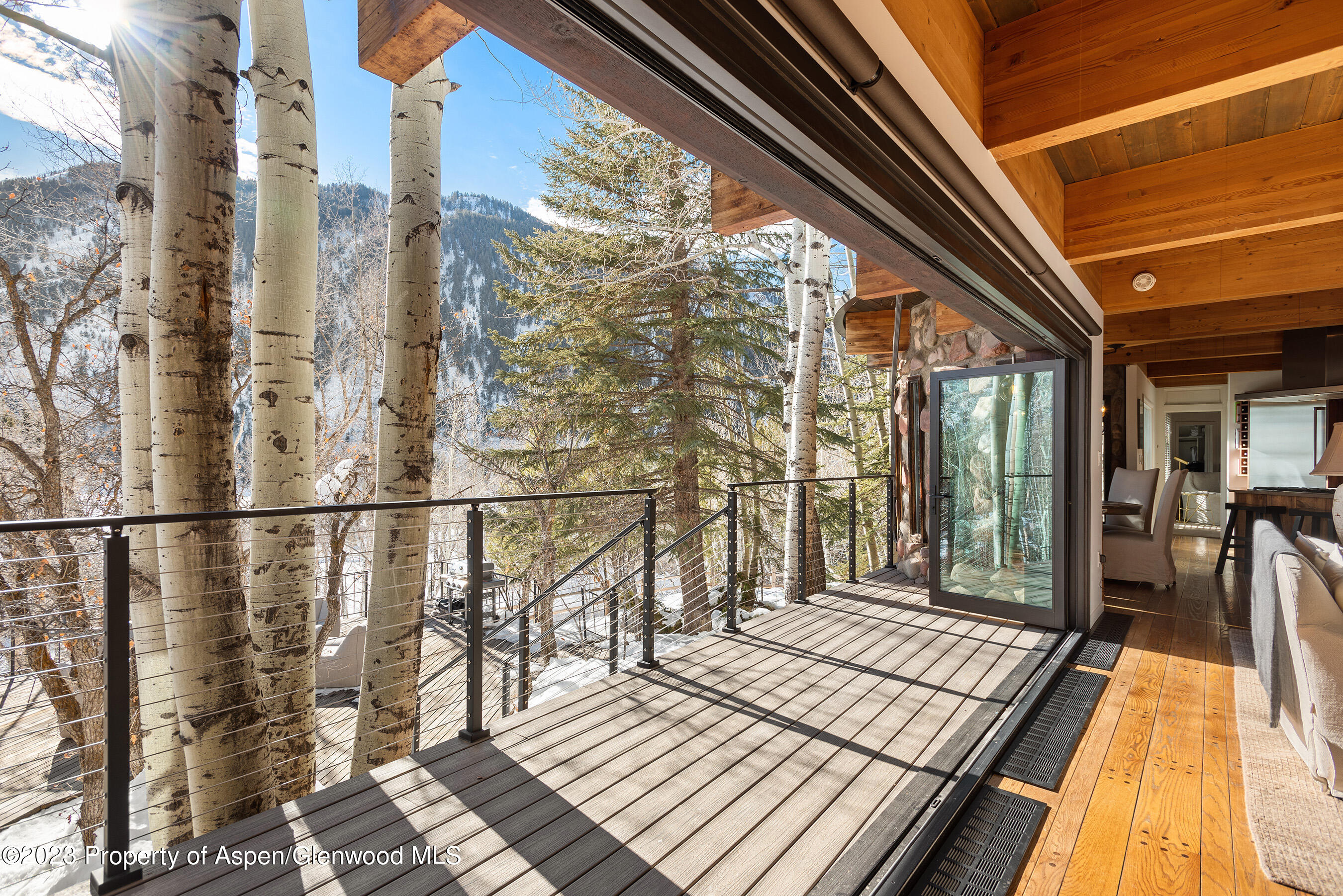 164 Eastwood Road Aspen, CO 81611 - Photo 34 of 42 a view of a balcony with wooden floor