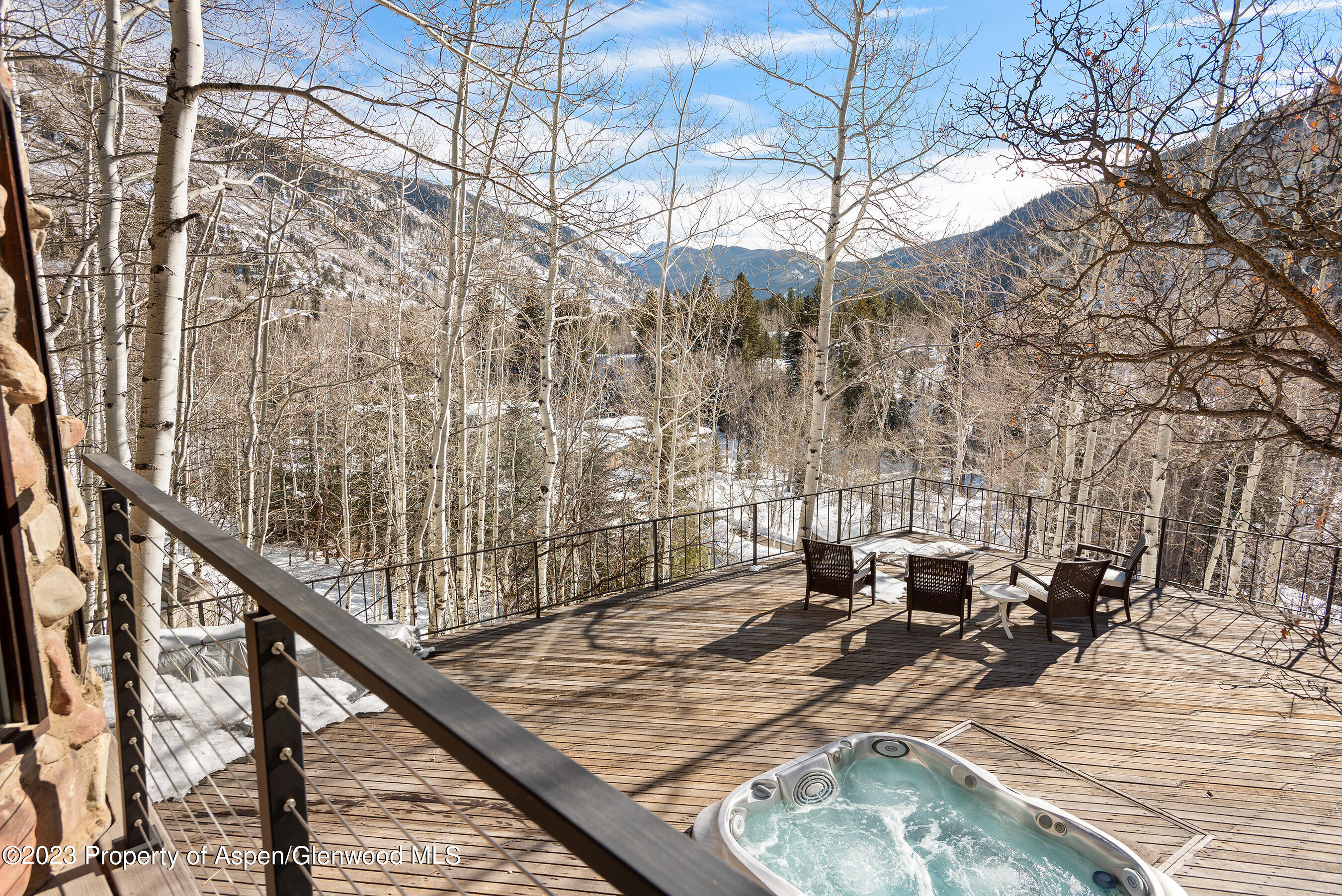 164 Eastwood Road Aspen, CO 81611 - Photo 39 of 42 a view of a balcony with chairs