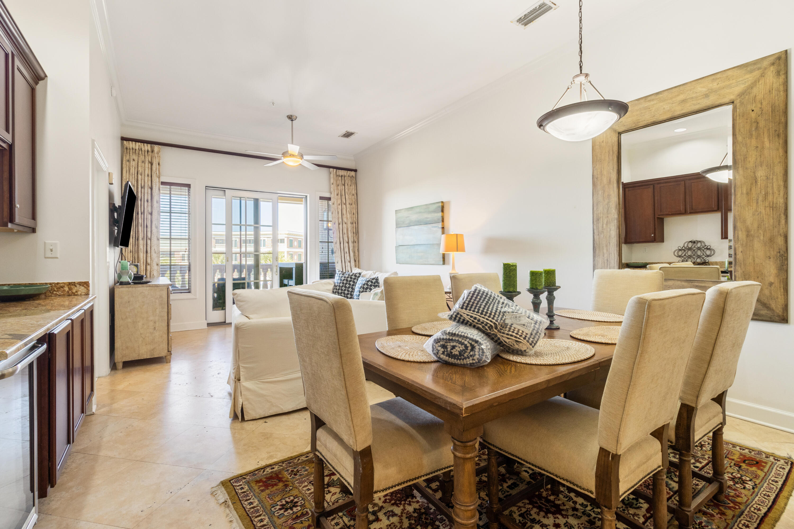 10343 East County Highway 30A, Unit 305 Inlet Beach, FL 32413 - Photo 33 of 60 a view of a dining room with furniture window and outside view