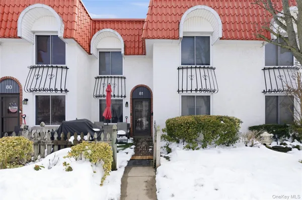 a front view of a house