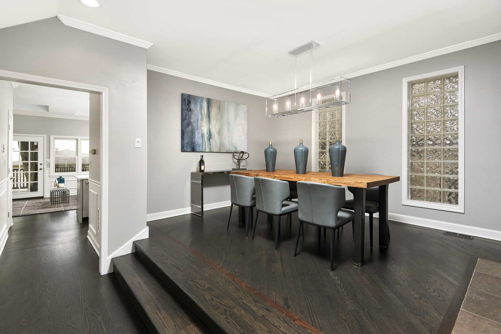 2918 North Racine Avenue Chicago, IL 60657 - Photo 6 of 26 a view of a dining room with furniture and wooden floor