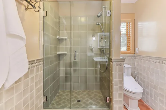 a view of yard with flowers and trees