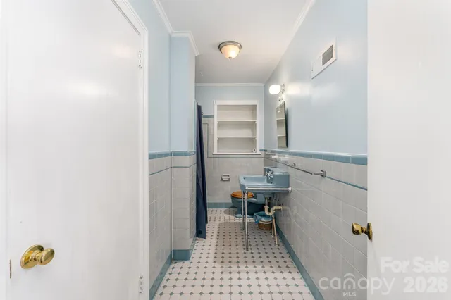 a bathroom with a sink and a shower