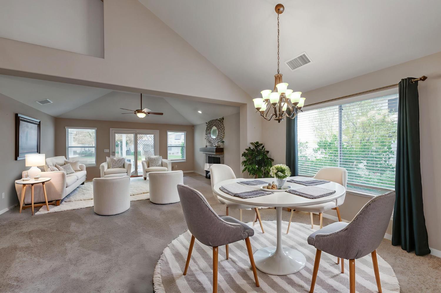 3014 West Brompton Lane Fresno, CA 93711 - Photo 9 of 71 Family room and dining area. Digitally furnished.