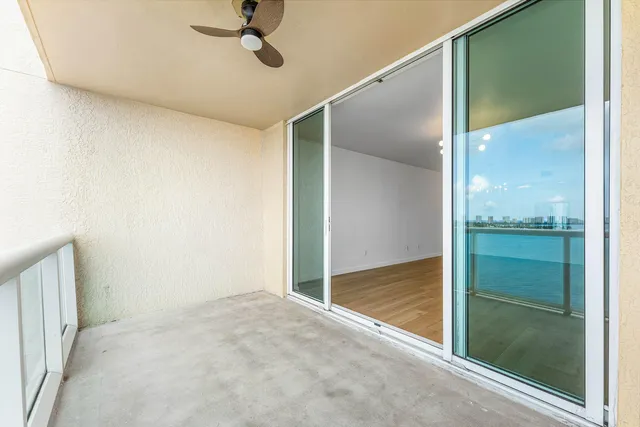 a view of outdoor space with palm trees