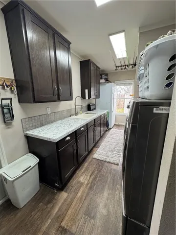 a view of a garden with a lake