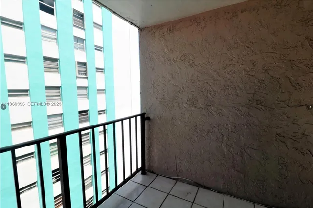 a view of a balcony