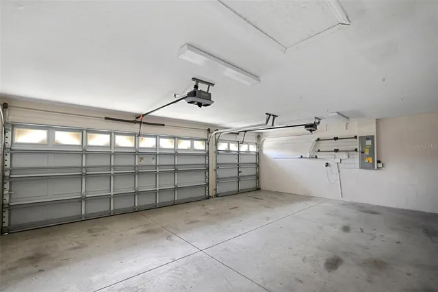a view of a garage room