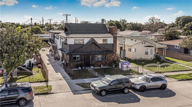 a car parked in front of a house