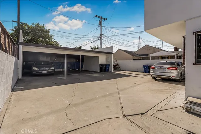 a car parked in front of a house