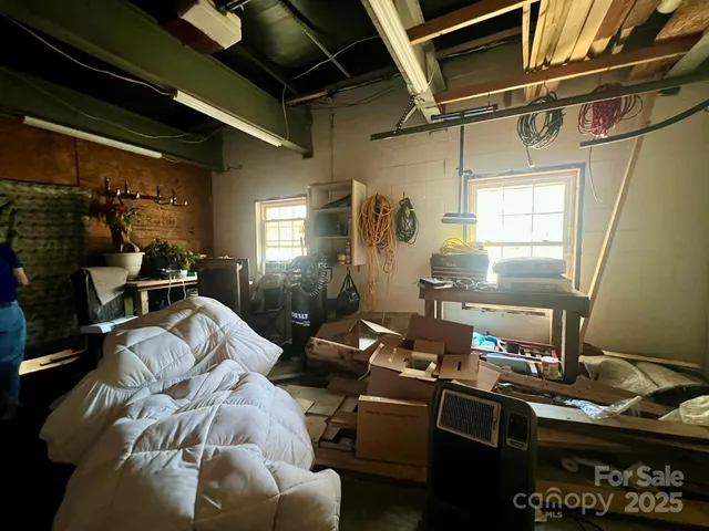 a room with furniture