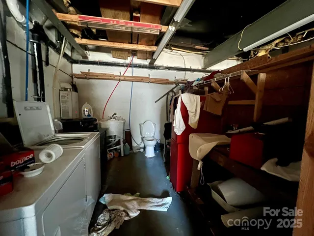 a view of storage and utility room