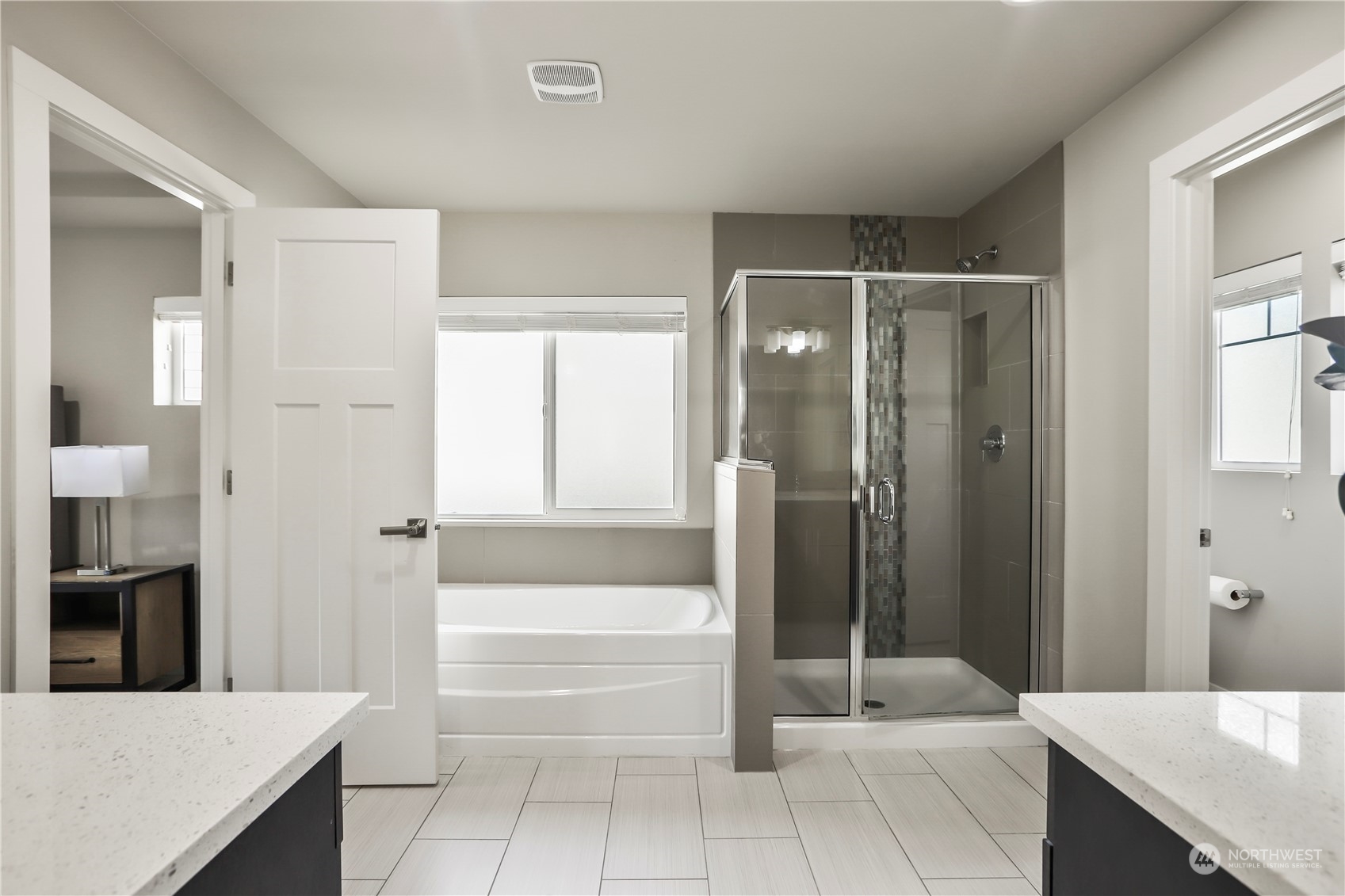 1224 198th Place Southeast Bothell, WA 98012 - Photo 19 of 38 a spacious bathroom with a tub and shower