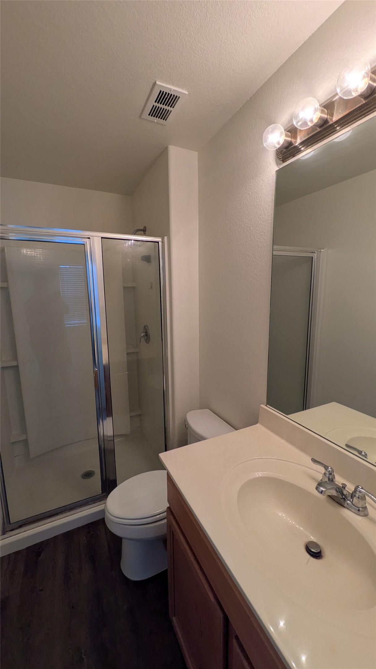 262 Trestle Tree San Marcos, TX 78666 - Photo 17 of 18 a bathroom with a sink a toilet and shower
