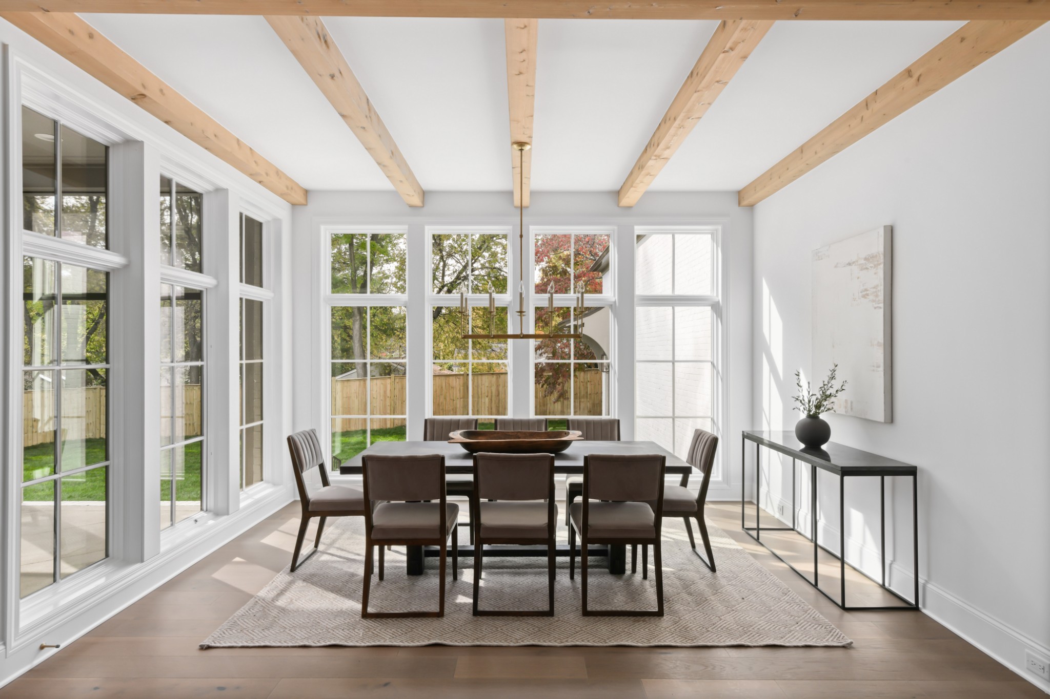 4001 Vailwood Drive Nashville, TN 37215 - Photo 10 of 25 a view of a dining room with furniture large windows and wooden floor