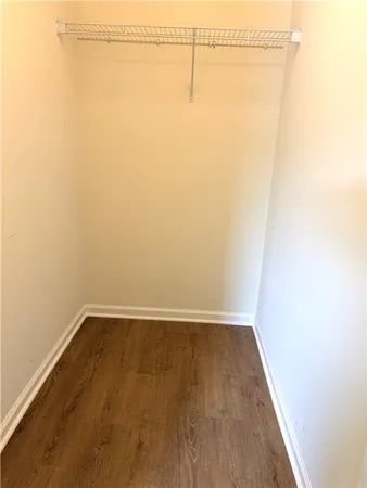 a view of a room with empty racks
