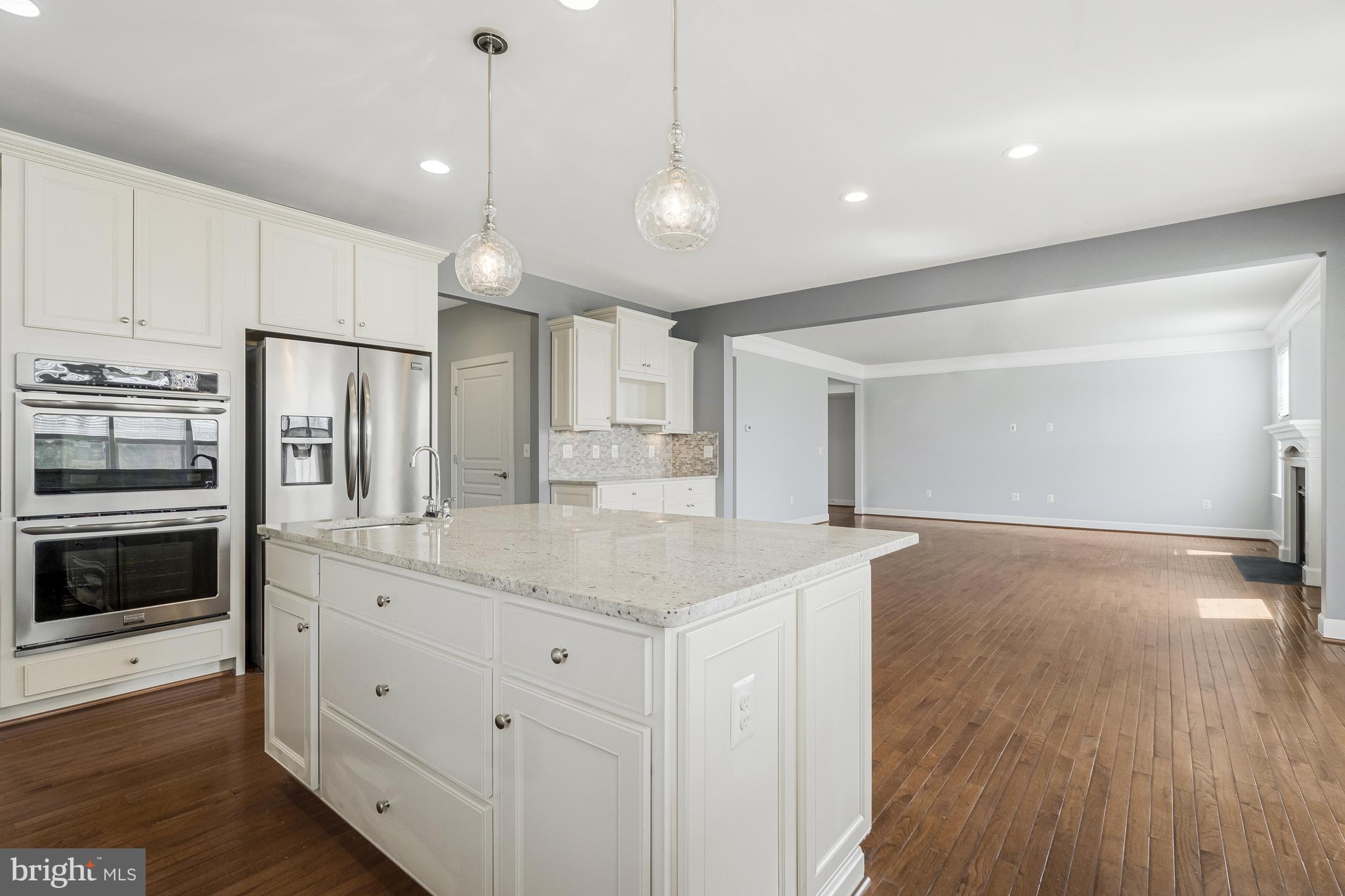 41729 Wakehurst Place Leesburg, VA 20176 - Photo 23 of 71 a kitchen with stainless steel appliances granite countertop a sink a stove a refrigerator and cabinets with wooden floor
