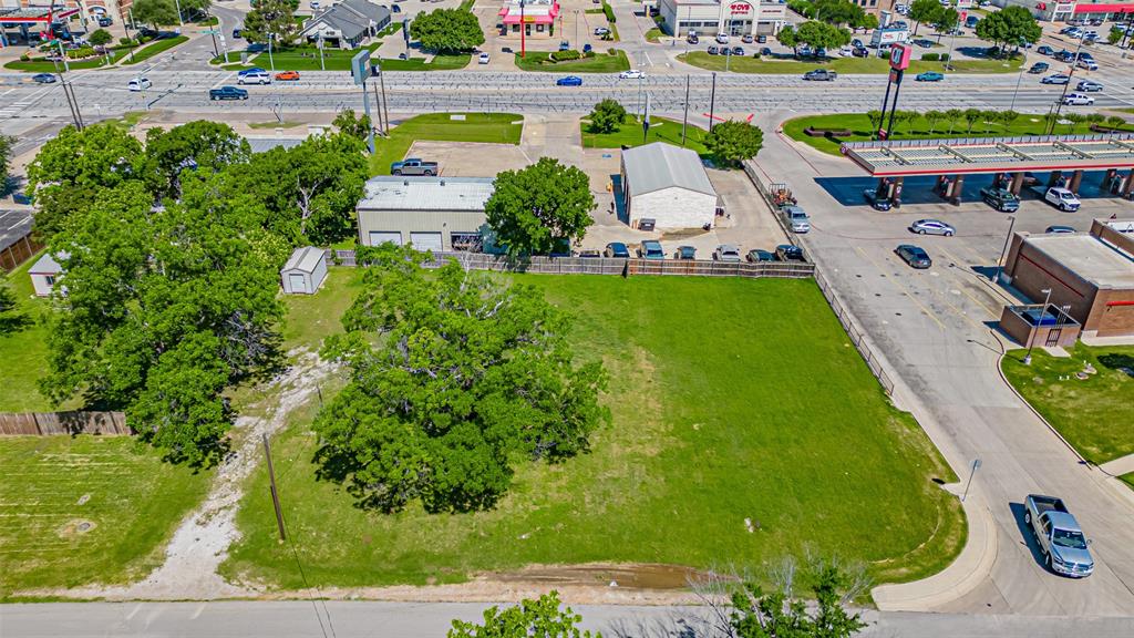 124 Southwest Anderson Street Burleson, TX 76028 - Photo 15 of 36 an aerial view of a house with a garden