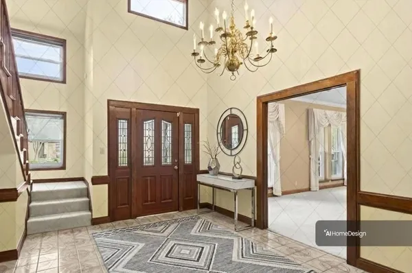 a view of a room with wooden floor and windows