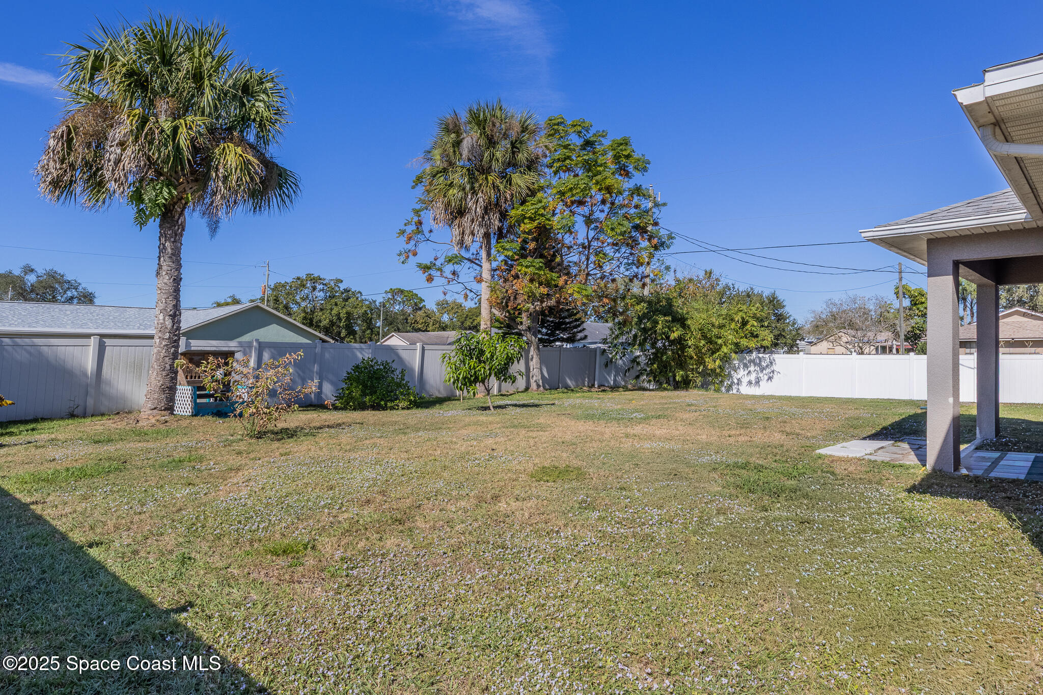 7350 Barbara Road Cocoa, FL 32927 - Photo 5 of 26 a view of a house with a yard and palm tree