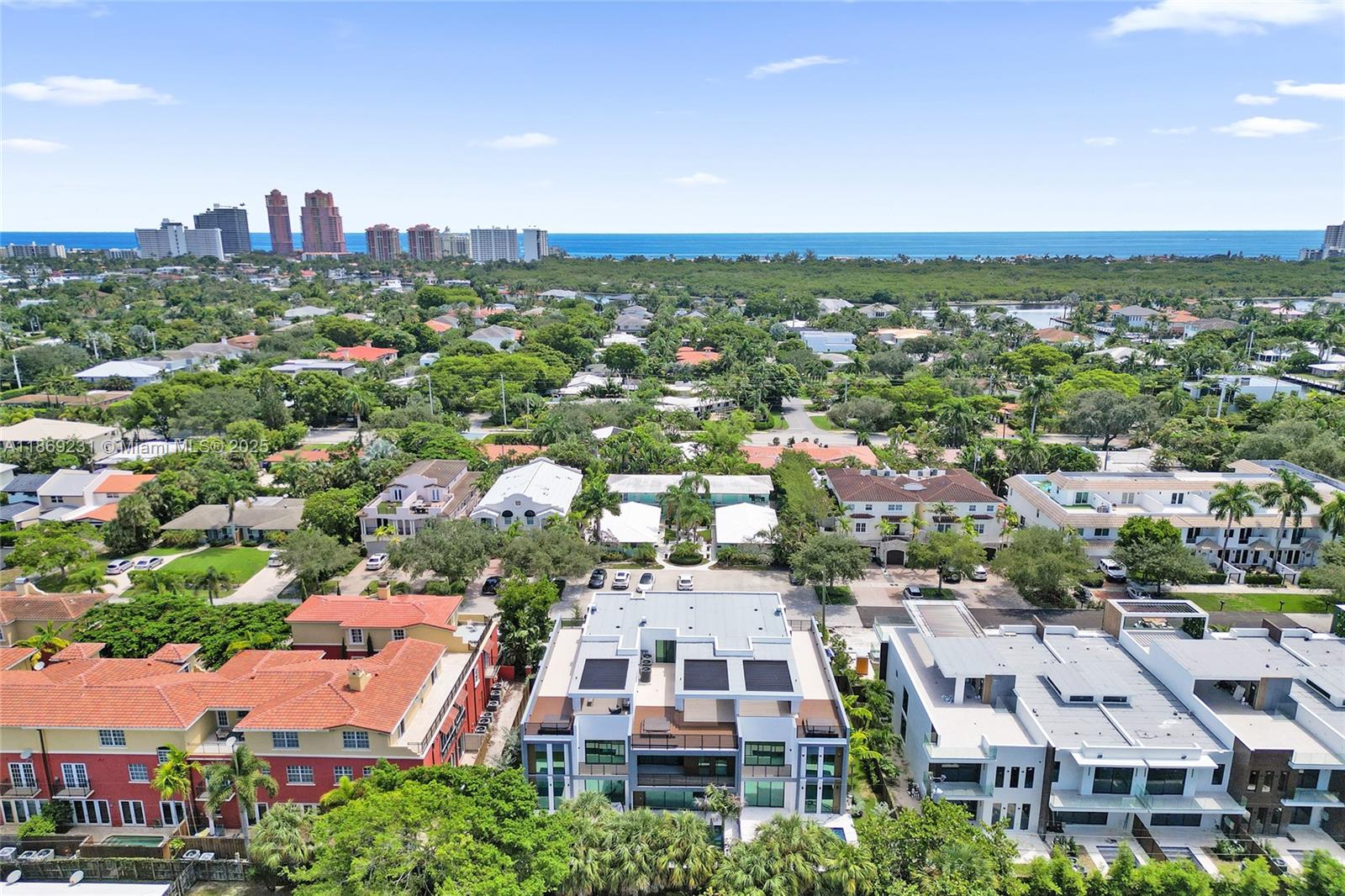 1825 Northeast 26th Avenue, Unit C Fort Lauderdale, FL 33305 - Photo 6 of 90 an aerial view of residential houses with city view