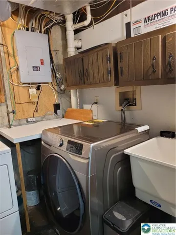 a view of storage and utility room