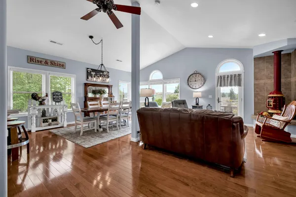 a bathroom with a sink double vanity and a mirror