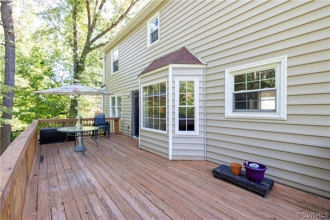 7436 Drexelbrook Road Chesterfield, VA 23832 - Photo 29 of 31 a backyard of a house with wooden floor and outdoor seating