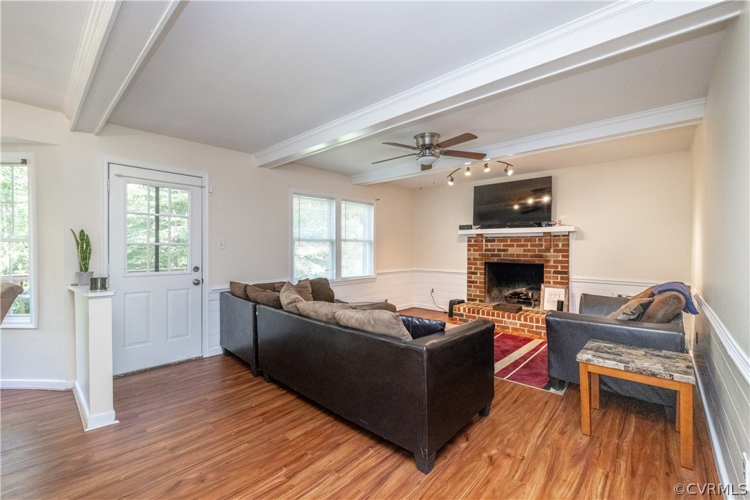 7436 Drexelbrook Road Chesterfield, VA 23832 - Photo 6 of 31 a living room with furniture and a fireplace