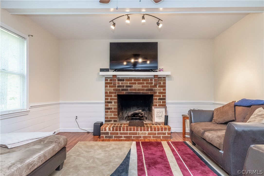 7436 Drexelbrook Road Chesterfield, VA 23832 - Photo 7 of 31 a living room with furniture and a fireplace
