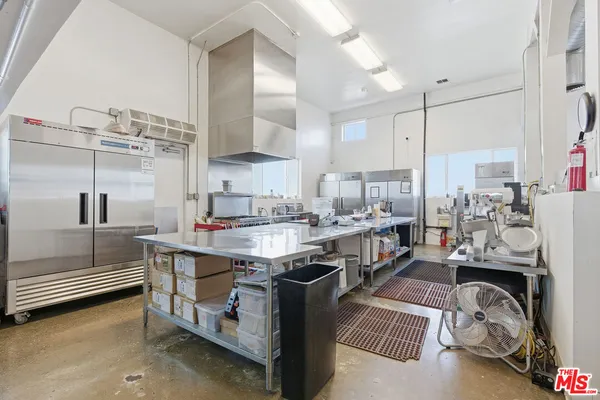 a kitchen with lots of counter top space