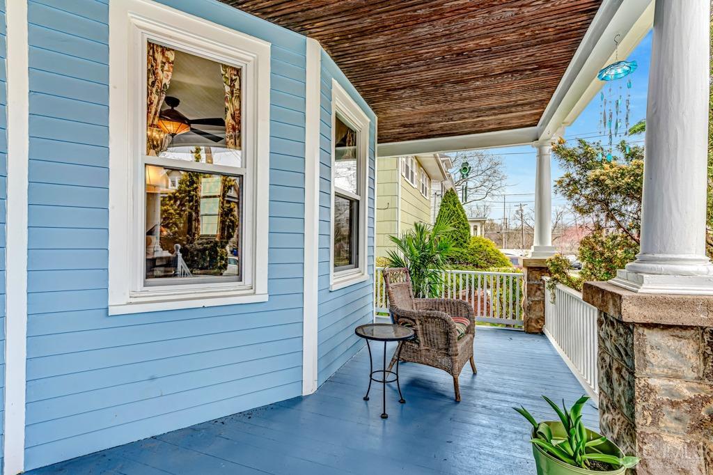 20 Codington Place Somerville, NJ 08876 - Photo 35 of 36 a porch with seating space and hardwood floor