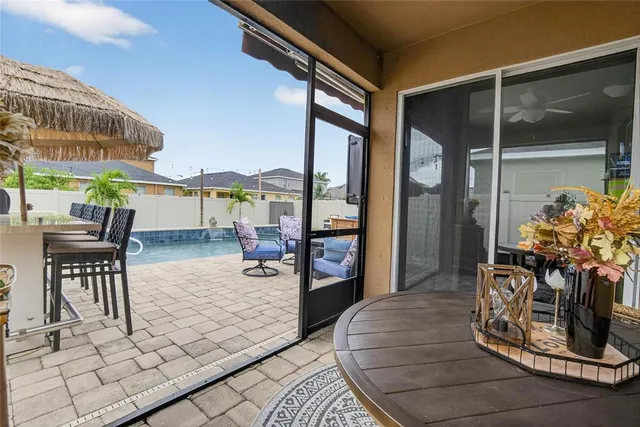 a outdoor space with chairs